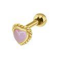 Pink Milky Heart Helix Ear Piercing TIP-3413